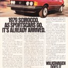VW Scirocco Vintage Magazine Advertisement 1979