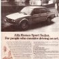 Alfa Romeo Sport Sedan Vintage Advertisement