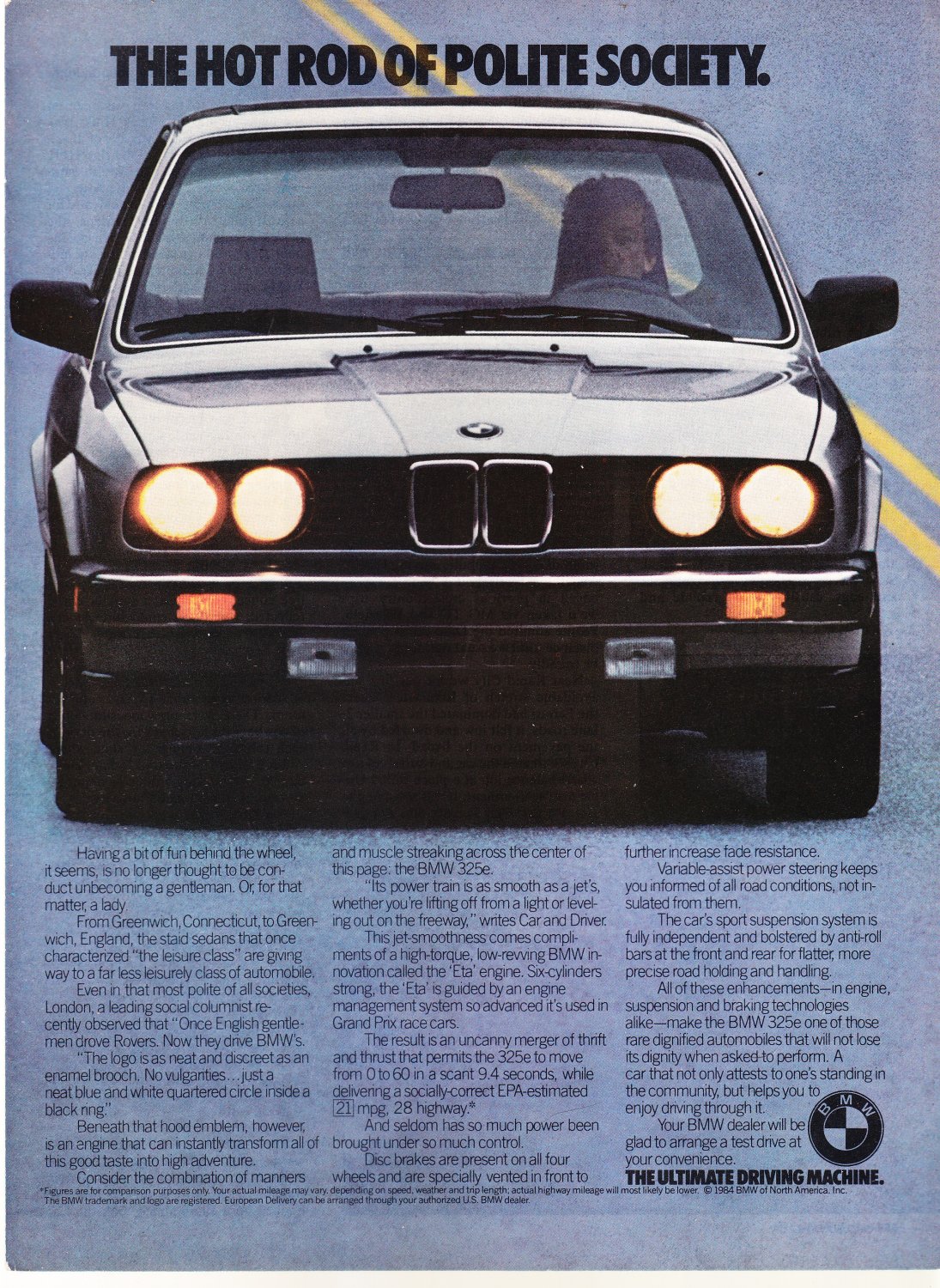 BMW Vintage Magazine Advertisement