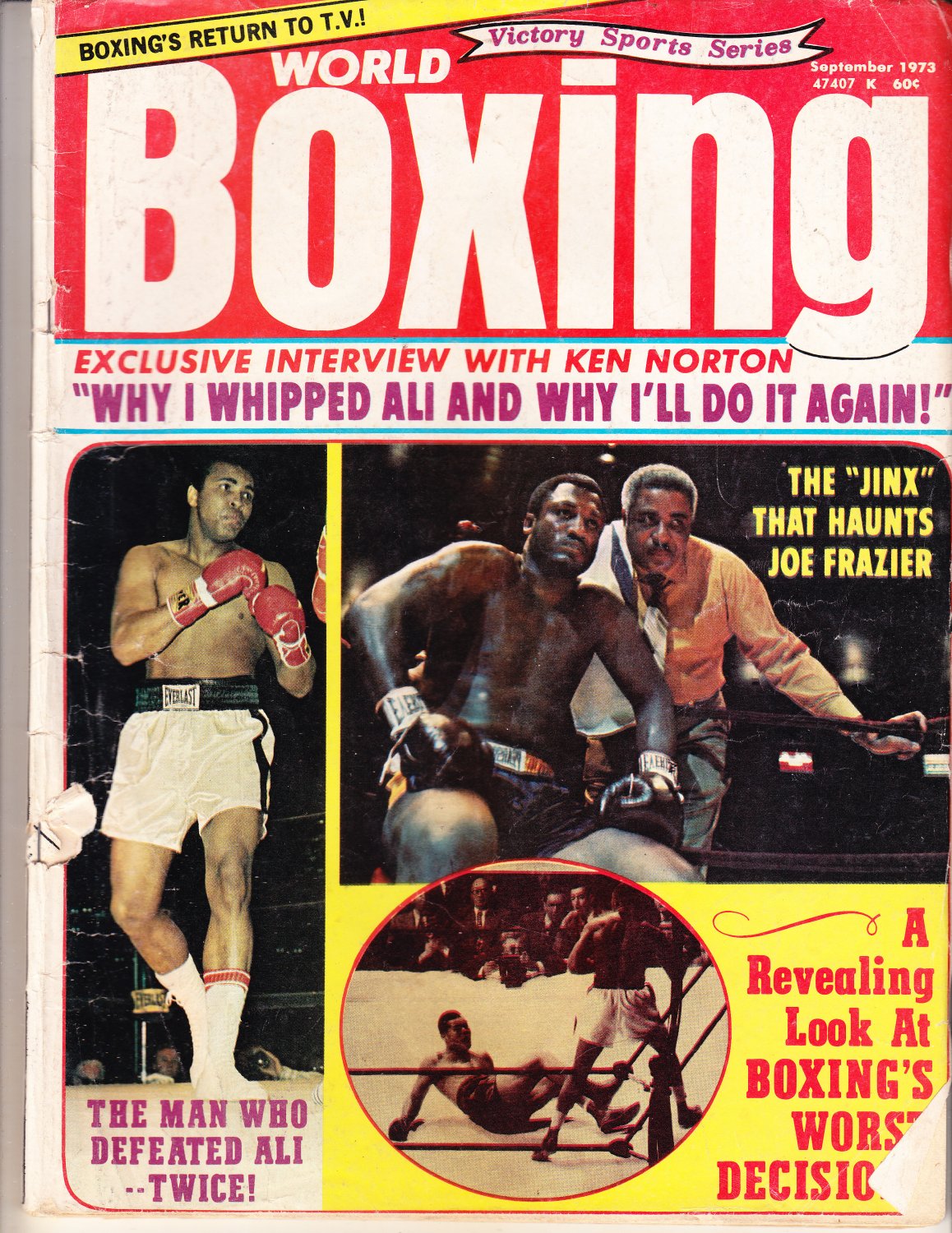 September 1973 Vintage Victory Sports Series World Boxing Magazine Ali