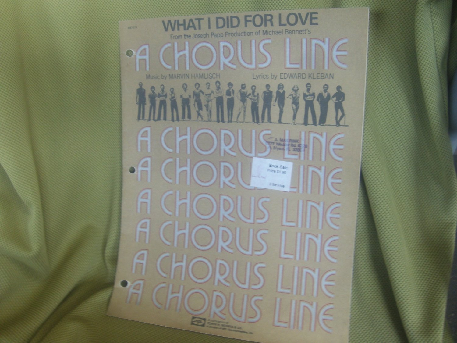 What I Did For Love A Chorus Line Sheet music