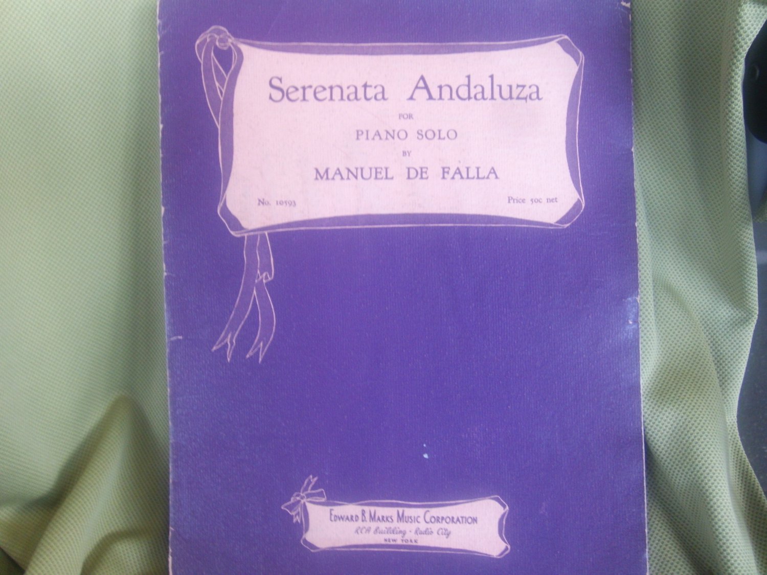 Sheet Music for Serenata Andaluza by Manuel De Falla