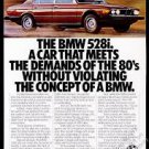 1980 Advertisement BMW 528i