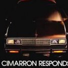 1984 CADILLAC CIMARRON Red Classic Advertisement Ad