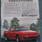 1986 Chrysler Conquest TSi Red Mitsubishi Print Ad