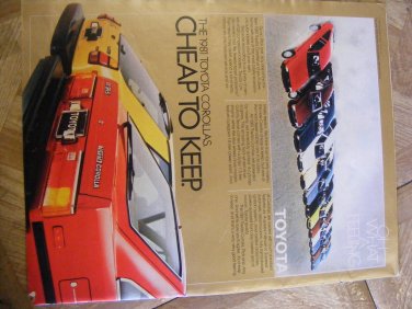 1981 Toyota Corolla SR-5 Tercel Cheap to Keep vintage magazine