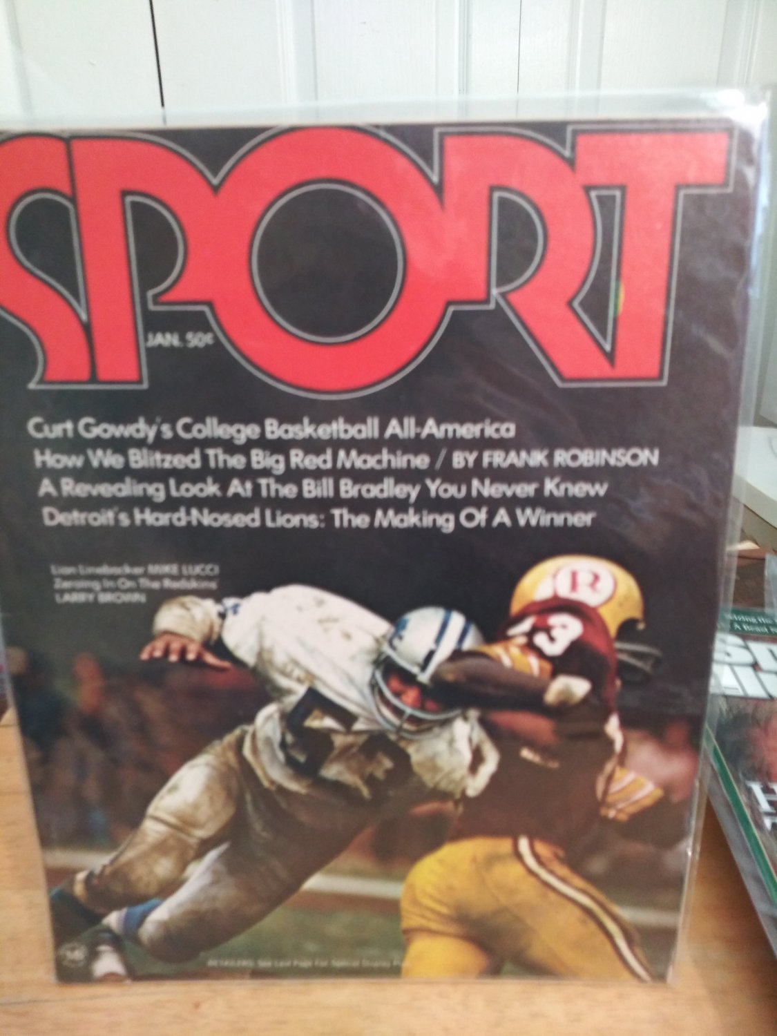 1971 Sport Magazine-Detroit Lions Mike Lucci Washington Redskins Larry Brown