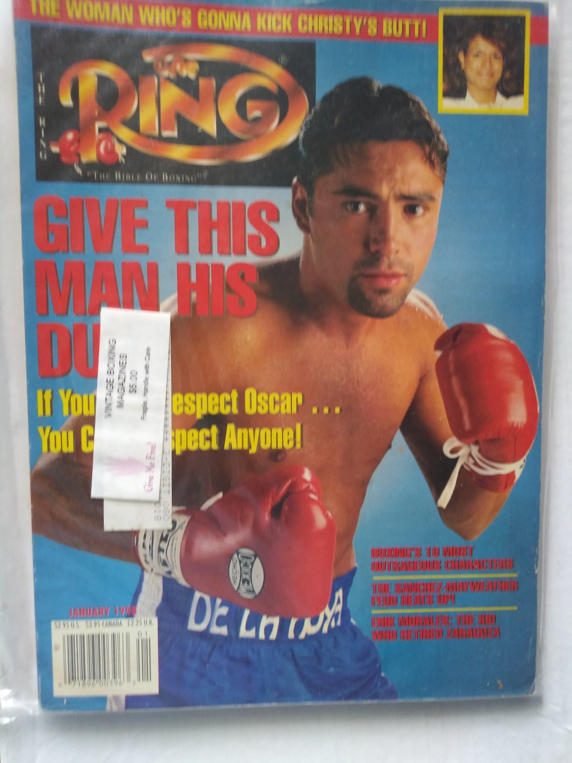 THE RING BOXING MAGAZINE 1998 JANUARY OSCAR DE LA HOYA