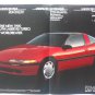 Magazine Print Ad: Red 1990 Plymouth Laser RS ​​Turbo, 2 pages, "A Worldbeater.