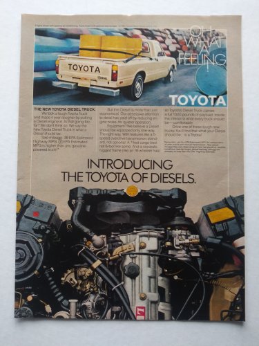 1981 Toyota Diesel Truck - Vintage Advertisement