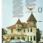 1985 Buick LeSabre Print Ad Black Sedan Parked in Front of Victorian Home