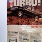 1986 Toyota Truck Vintage Advertising Turbo! 4x4 SR-5 Extracab