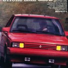 1987 Renault Alliance GTA  Original Classic Vintage Advertisement Ad
