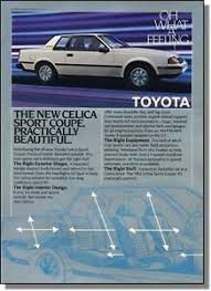 1982 Toyota Celica Sport Coupe Automobile -Vintage Magazine Print-Ad