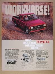 1986 Toyota Standard Bed Pickup Truck vintage print Ad