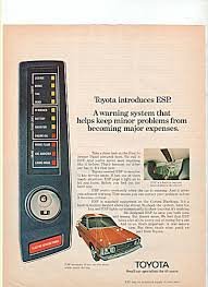 1974 Toyota ESP Electro Sensor Panel Driving Monitor Corona Magazine Ad