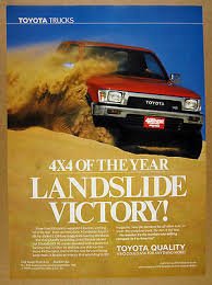 1989 Toyota SR5 Pickup Truck photo '4x4 of the Year' vintage print Ad