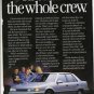 Original 1989 Hyundai Sonata Vintage Magazine Ad - Room for the Whole Crew