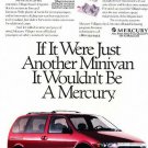 1994 Mercury Villager Van Original Magazine Advertisement Print