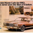 1979 Vintage Magazine Print Ad The 1980 Chevrolet Monte Carlo 2-Door Chevy