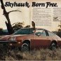 1975 Buick Skyhawk 3.8 Liter V-6-Free Spirit Born Free-Original 2 page vintage ad