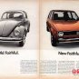 1977 VW Rabbit Beetle Old Faithful New Faithful Original 2 Page Magazine Ad