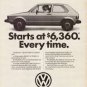 1981 VW Volkswagen Rabbit L Model Vintage Magazine Print Ad