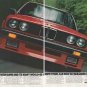 1986 BMW 325es Red Vintage Magazine Color Photo Print Ad