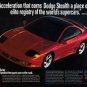 1990 Dodge Stealth RT Turbo-24 Valve V-6 300 HP-Vintage 2 Page Magazine Ad