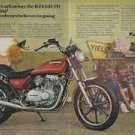 Vintage 1980 Kawasaki KZ440LTD Motorcycle Two Page Original Color Ad