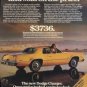 1976 Dodge Charger Vintage Magazine Advertisement