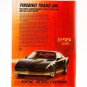 Vintage 1984 Original Magazine Advertisement PONTIAC FIREBIRD TRANS AM Muscle Car