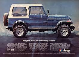 1981 JEEP CJ RENEGADE SUV Blue 4X4 - 4WD Snow & Ice Storms VINTAGE ADVERTISEMENT