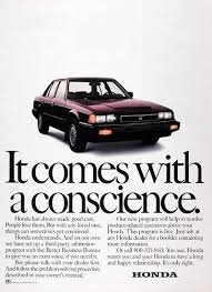 1984 Honda Accord Advertisement - Comes With a Conscience