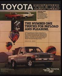 1986 TOYOTA Trucks - Hot Air Balloons - VINTAGE magazine advertisement