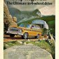 1974 Jeep Wagoneer Airstream Camper mountain driving vintage art print