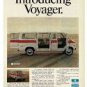 1974 PLYMOUTH VOYAGER Van  vintage magazine advertisement