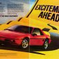 1984 Pontiac Fiero Sports Coupe Vintage Original 2 Page Magazine Ad