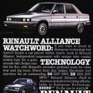 1984 Renault Alliance vintage magazine advertisement