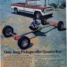 1974 Jeep Pickup Truck 4 Wheel Drive Vintage Original Magazine Ad