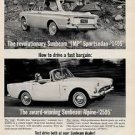 1964 Vintage PRINT AD Sunbeam Alpine and 'IMP' Sports Sedan