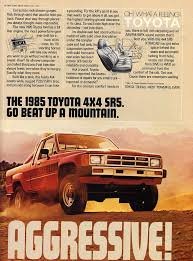1985 Toyota 4x4 SR5 Truck Vintage Magazine Ad - Go Beat up a Mountain
