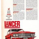 1961 Dodge Lancer -Original Magazine Advertisement