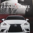 2014 Lexus IS magazine print advertisement original