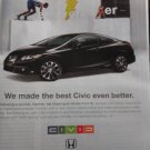 2013 Honda Civic Si - Original Advertisement Print Art Car Advertisement