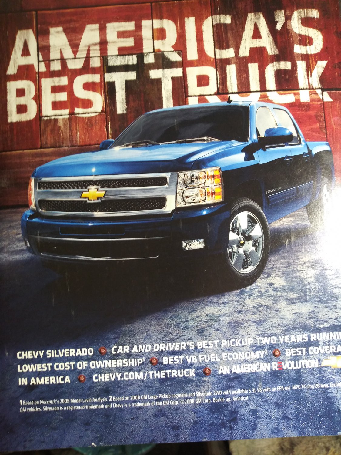 2008 Magazine Print Ad CHEVY SILVERADO TRUCK