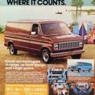 1981 PRINT AD Ford Van Econoline - Vintage Car Advertisement