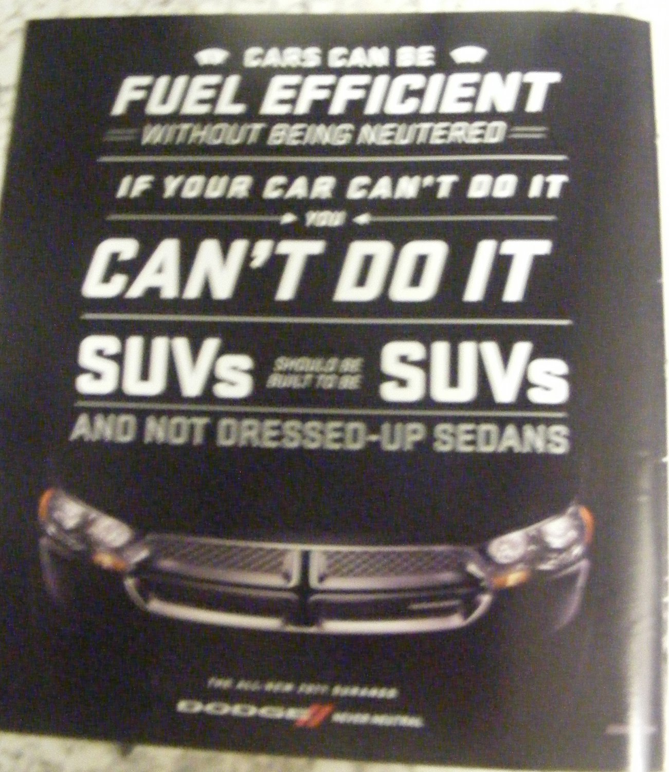 Dodge Durango SUV print advertisement