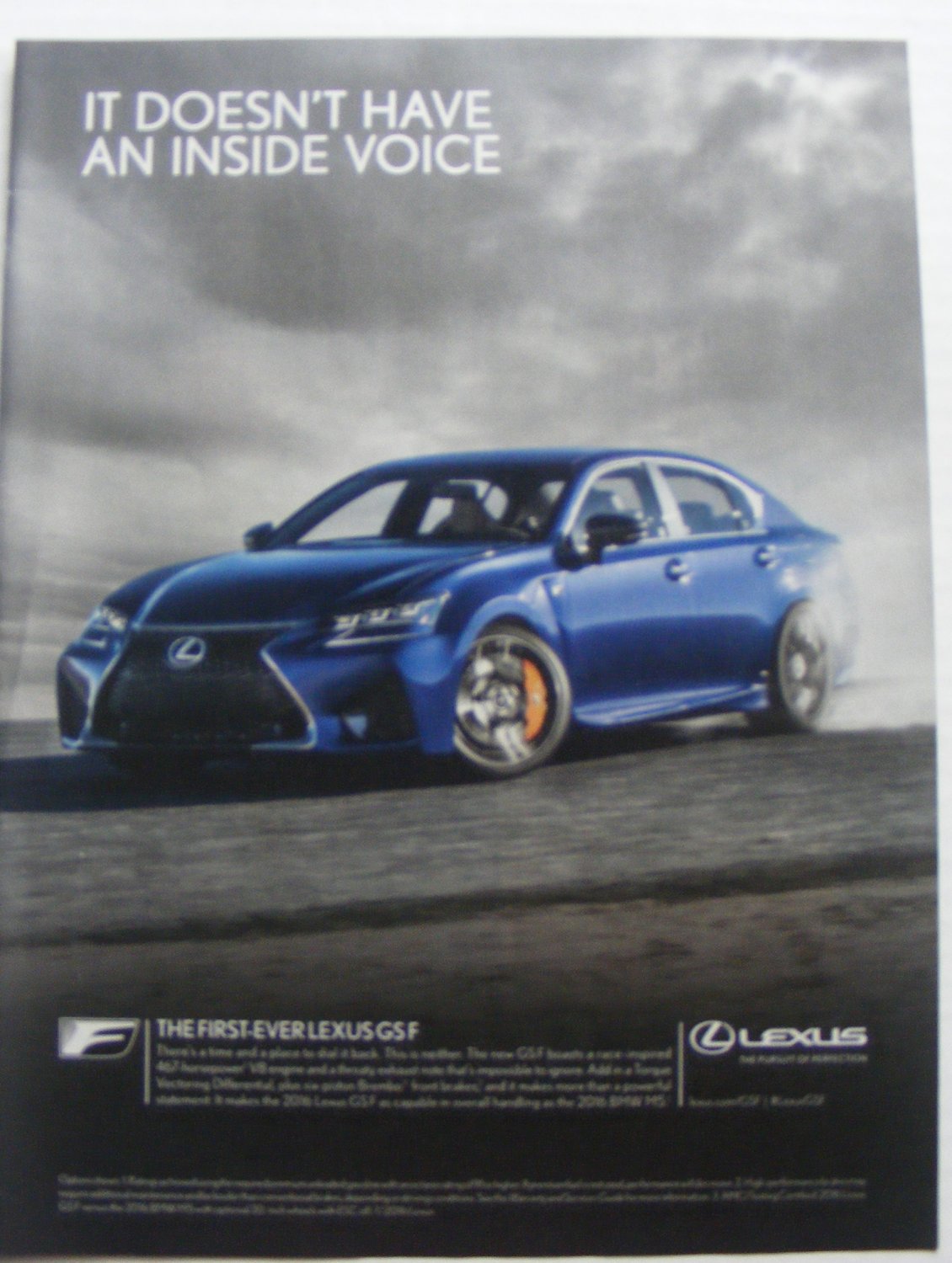 Lexus GSF original print magazine advertisemen