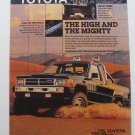Toyota 4x4 Turbo original magazine ad -high and mighty